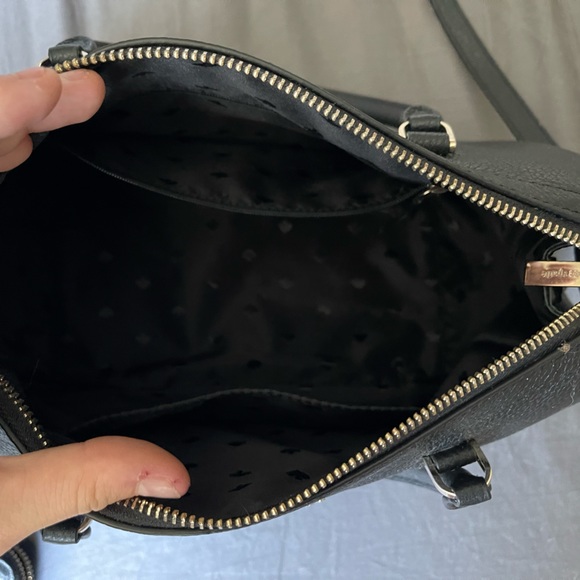 Kate Spade black pebbled leather satchel and wallet - Picture 3 of 6